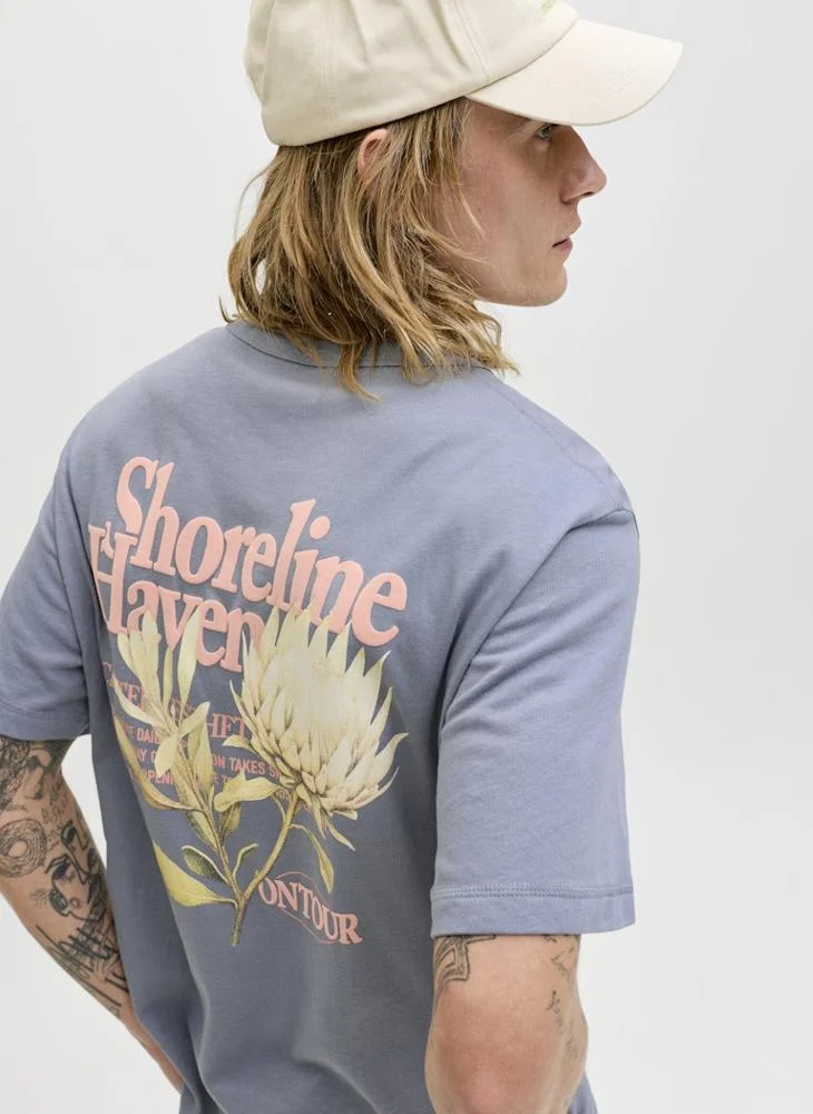 JACK & JONES  Graphic Crew Neck T-Shirt for Men | Best Price UAE
